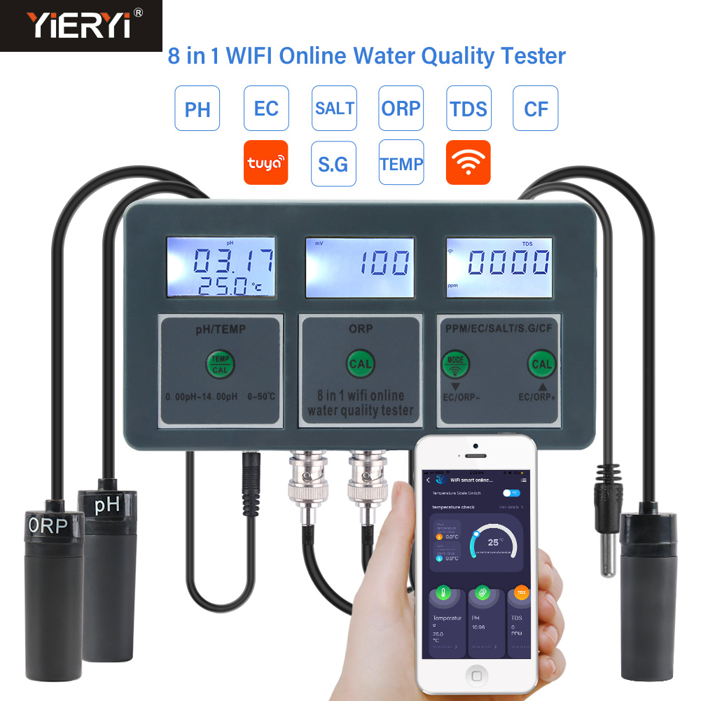 Ec Meter Digital - Wifi Tuya Smart Ph Meter Data