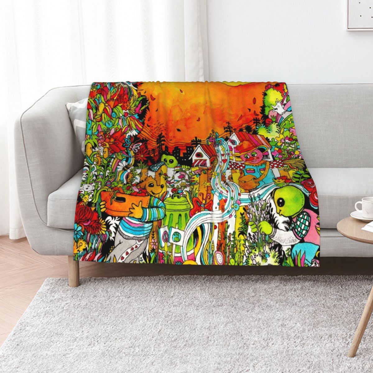 Urban Farming Home - Urban Farm Time Throw-deken Fuzzy Plush