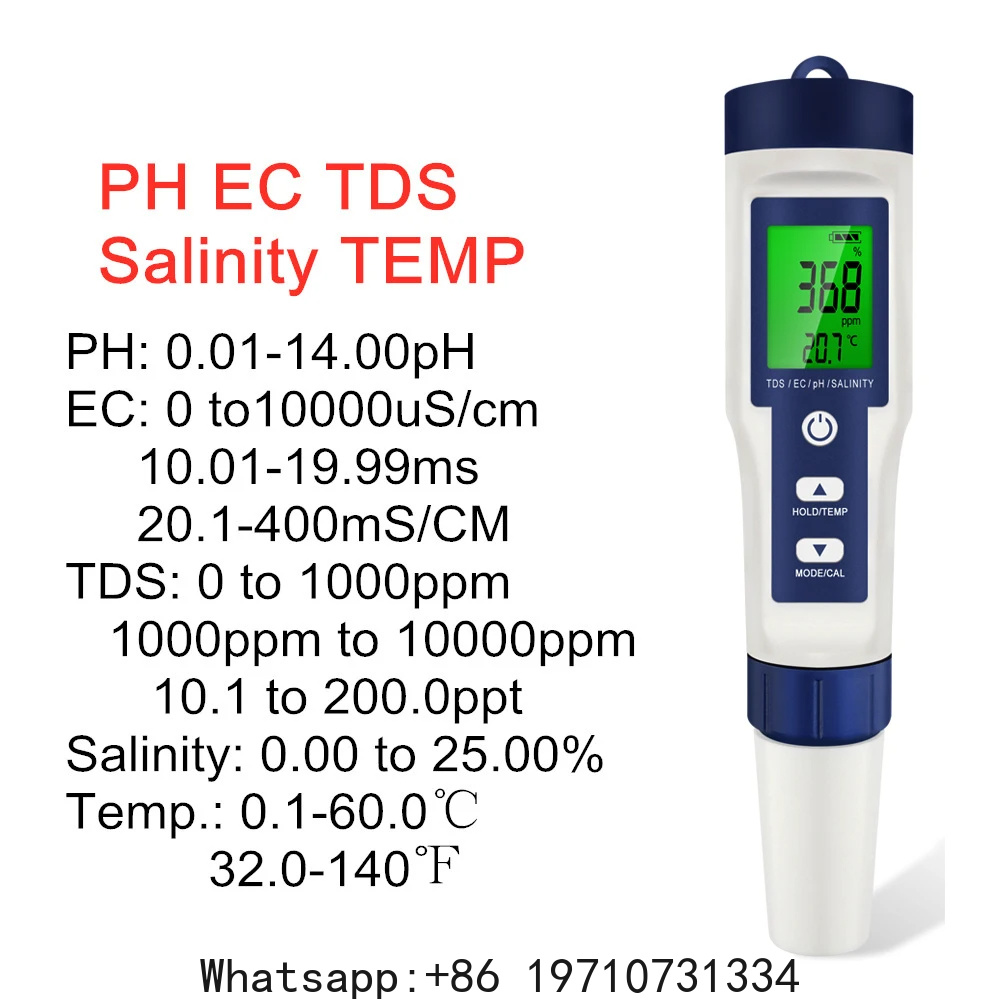 5-in-1 digitale PH-meter TDS E - Ec Meter Digital recensie en prijs