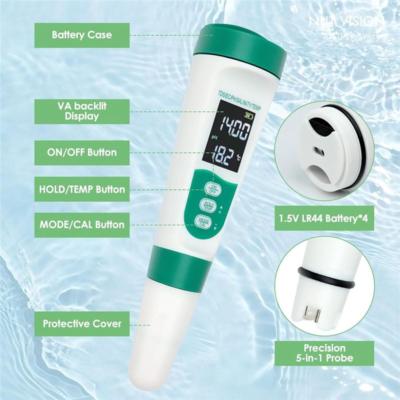 AT02-5 In1 Digitale PH-meter Z - Ec Meter Digital recensie en prijs