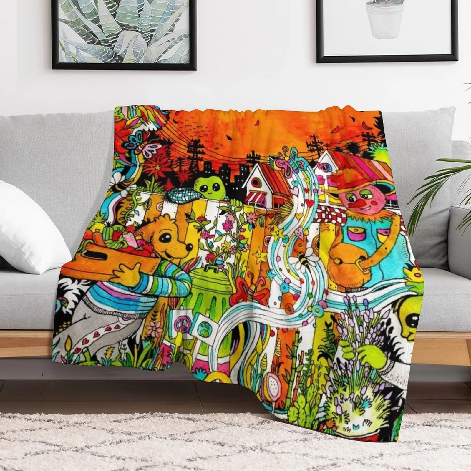 Urban Farm Time Throw Deken Za - Urban Farming Home recensie en prijs
